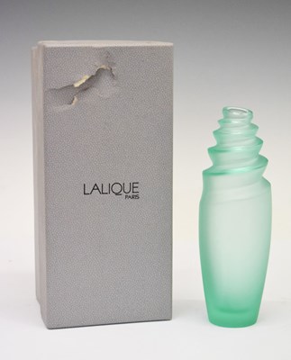 Lot 419 - Lalique green glass 'Cebu' vase