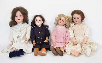 Lot 400 - Early 20th Century bisque headed dolls