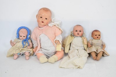 Lot 369 - Four early 20th Century composition baby dolls