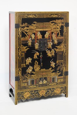 Lot 542 - 20th Century Chinese black lacquer cabinet