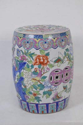 Lot 510 - Two Chinese 20th Century barrel garden seats