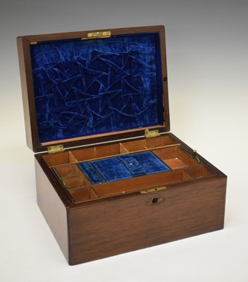 Lot 351 - Victorian rosewood jewellery box