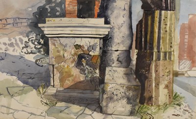 Lot 480 - Anthony Lysycia - Watercolour - 'Ruin of Pompeii'