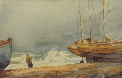 Lot 546 - Roger Remington - Watercolour - ‘On Brighton Beach’