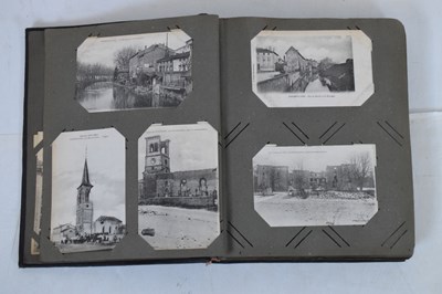 Lot 263 - First World War postcards in album and French postcard album