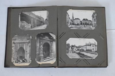 Lot 263 - First World War postcards in album and French postcard album