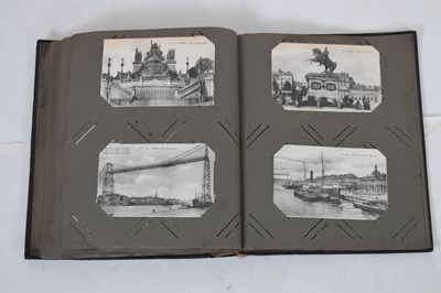 Lot 263 - First World War postcards in album and French postcard album