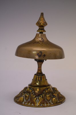 Lot 320 - Mid-century soda syphon, table bell and tortoise table bell