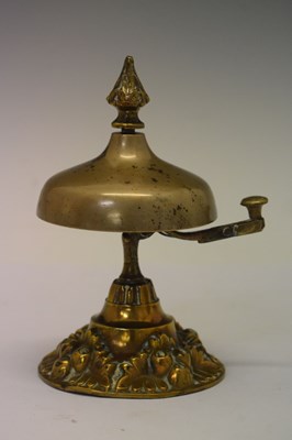 Lot 320 - Mid-century soda syphon, table bell and tortoise table bell