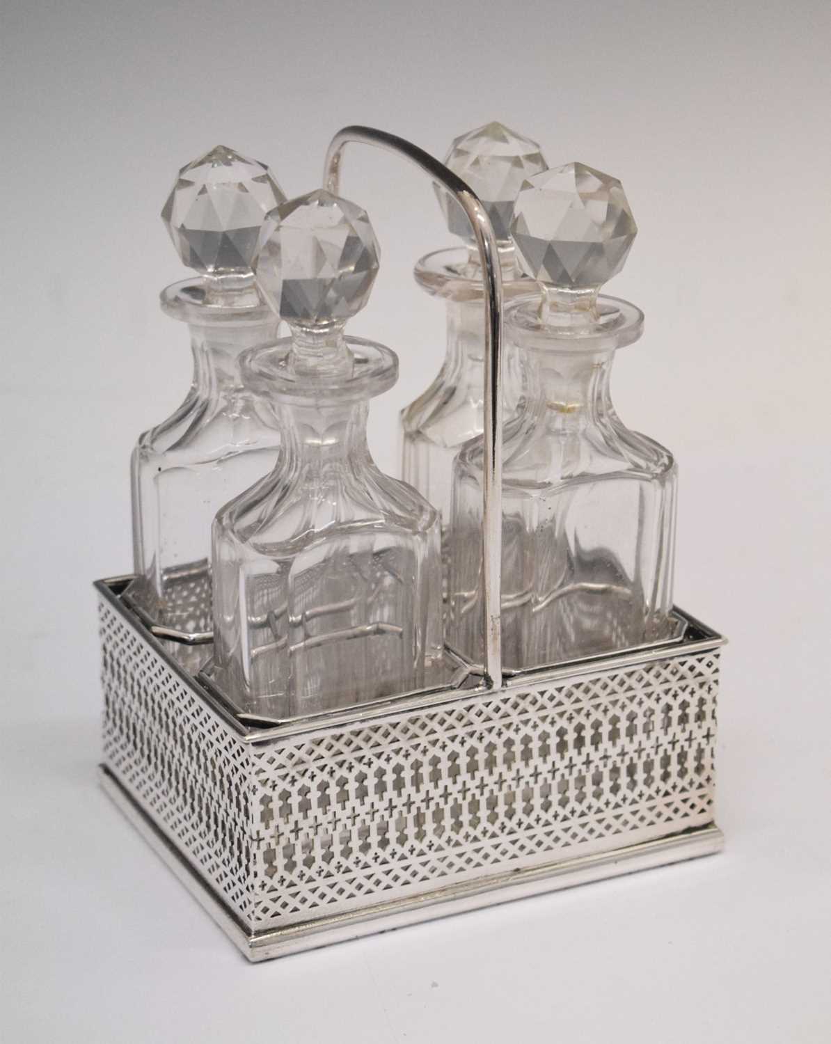 Lot 157 Victorian silver cruet stand