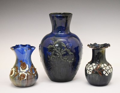 Lot 497 - Large Elton ware vase and two others