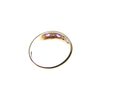 Lot 17 - 9ct gold ring, set with rubies