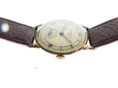 Lot 112 - J.W Benson - Gentleman's 9ct gold cased wristwatch