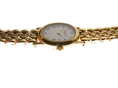 Lot 127 - Longines - Lady's gold plated bracelet watch