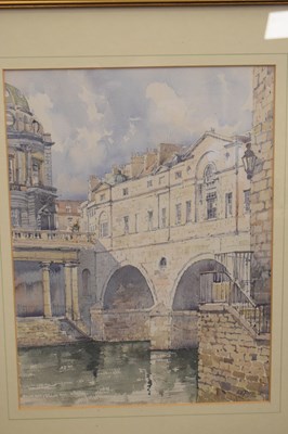 Lot 691 - Anthony V Pace (Bristol Savages) - Watercolour - ‘Pulteney Bridge, Bath’