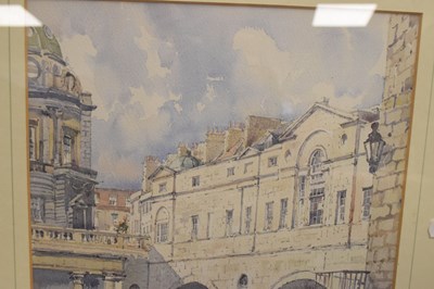 Lot 691 - Anthony V Pace (Bristol Savages) - Watercolour - ‘Pulteney Bridge, Bath’