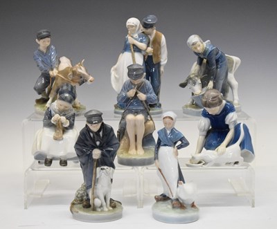 Lot 489 - Collection of Royal Copenhagen porcelain figures and birds