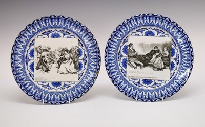 Lot 460 - Pair of Royal Doulton transfer printed plates