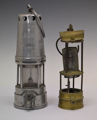 Lot 326 - Laidler of Durham Clanny type miner's safety lamp and other