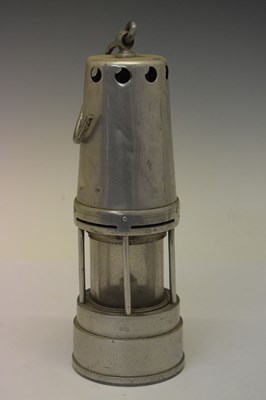 Lot 326 - Laidler of Durham Clanny type miner's safety lamp and other