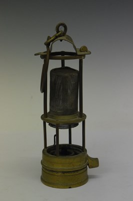 Lot 326 - Laidler of Durham Clanny type miner's safety lamp and other