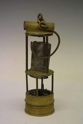 Lot 326 - Laidler of Durham Clanny type miner's safety lamp and other
