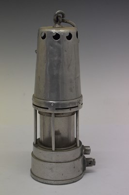 Lot 326 - Laidler of Durham Clanny type miner's safety lamp and other