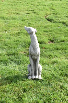 Lot 809 - Composition stone garden ornament of a whippet