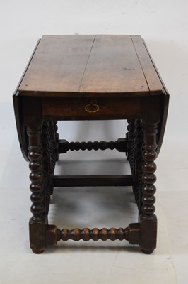 Lot 775 - Large oak gateleg table, circa 1700