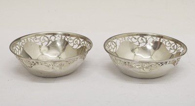 Lot 178 - Pair of late Victorian silver bon-bon dishes