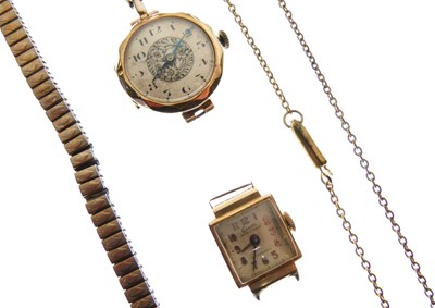 Lot 120 - 18k and 9ct gold cocktail watches