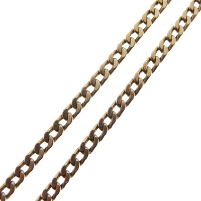 Lot 59 - Yellow metal (375) filed belcher-link chain