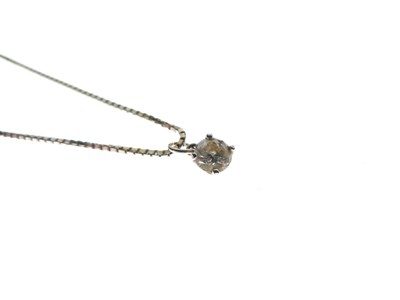 Lot 304 - Single-stone diamond pendant