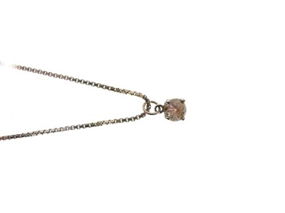 Lot 304 - Single-stone diamond pendant