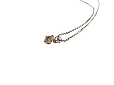 Lot 304 - Single-stone diamond pendant