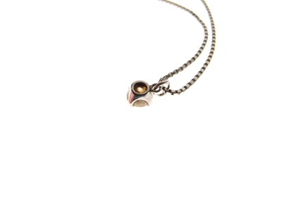 Lot 304 - Single-stone diamond pendant