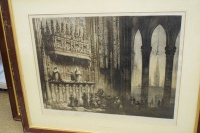 Lot 736 - After Camille Fonce (French 1867-1938) - Two etchings