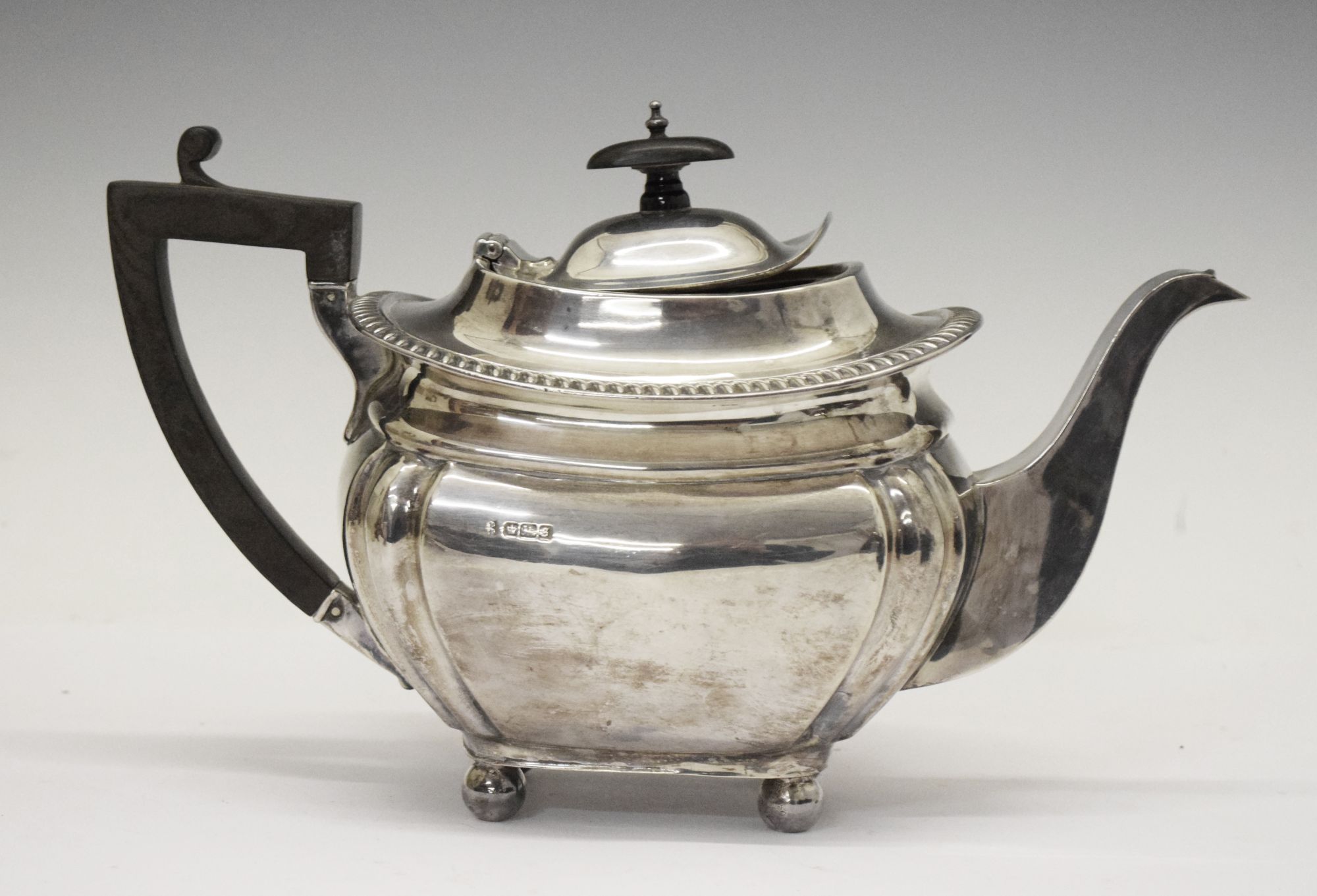 Lot 149 Late Victorian silver teapot