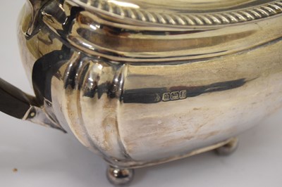 Lot 149 - Late Victorian silver teapot