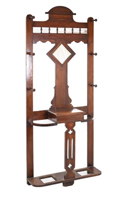 Lot 599 - Edwardian mahogany hallstand