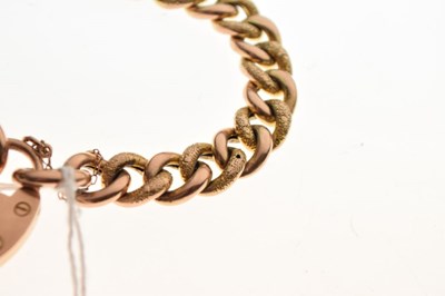 Lot 53 - Yellow metal curb-link charm bracelet