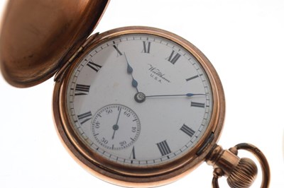 Lot 124 - Two American gold-plated pocket watches
