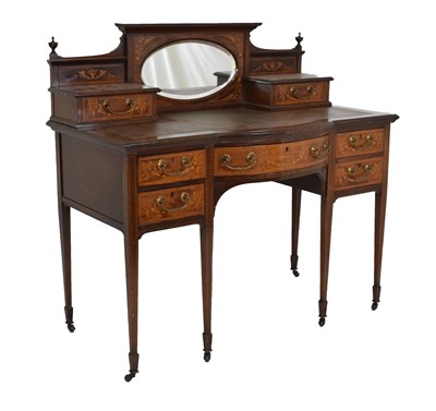 Lot 195 - Late 19th/ early 20th Century inlaid dressing table