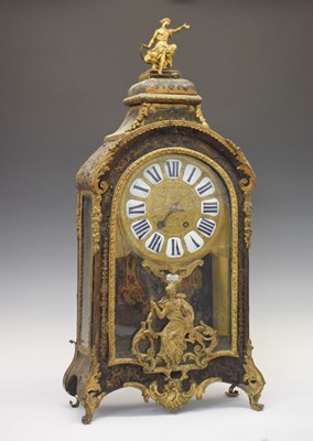 Lot 244 - For restoration:  French Louis XIV / XV transitional boulle bracket clock