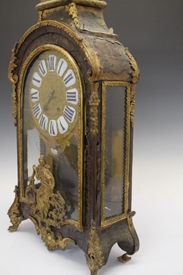 Lot 244 - For restoration:  French Louis XIV / XV transitional boulle bracket clock