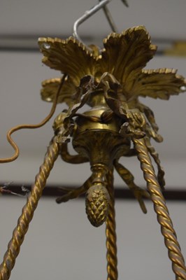 Lot 353 - Early 20th Century gilt metal and glass light fitting