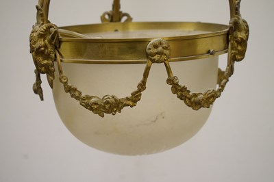 Lot 353 - Early 20th Century gilt metal and glass light fitting