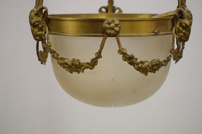 Lot 353 - Early 20th Century gilt metal and glass light fitting