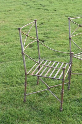 Lot 811 - Set of four metal garden seats