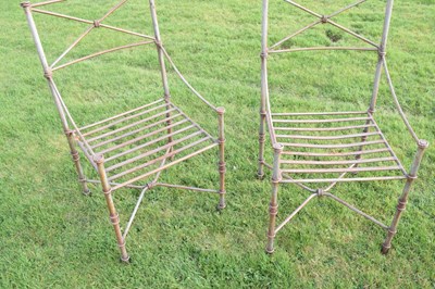 Lot 811 - Set of four metal garden seats